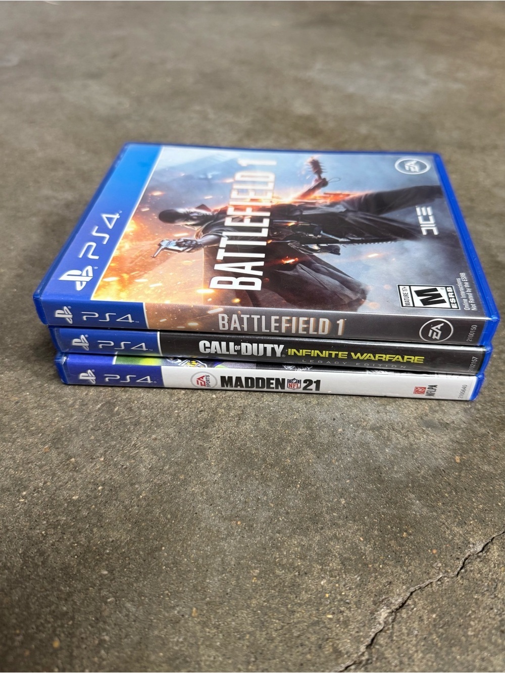 PS4 Game Lot Madden 21 Battlefield 1 COD Infinite Warfare